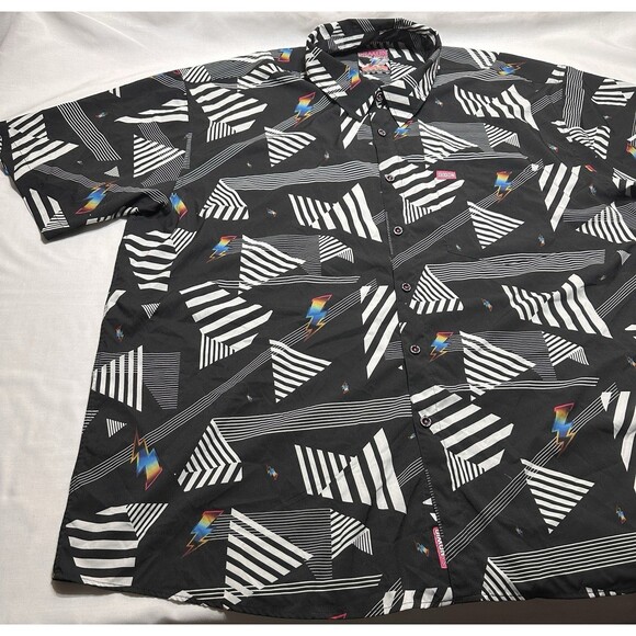 Dixxon Flannel Black White Church Music Button Shirt Short Sleeve 5XL *READ - Picture 4 of 11